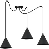 Light11 HOME Soho Spider Hängelampe Schwarz 3-Pin 14Cm E14