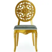 AEA Stuhl mit Rückenlehne in Gold Stuhl für zu Hause Esszimmerstuhl