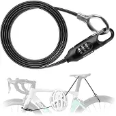 RockBros Fahrradschloss Helmschloss 150cm Kabelschloss Anti-Diebstahl für Fahrrad, Roller Schwarz