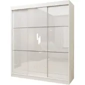 Masseno Schiebetürenschrank VITALE 180 cm Kleiderschrank Schlafzimmer Schrank 3-türig Weiß