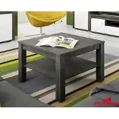Feldmann-Wohnen Couchtisch Wohnzimmertisch schwarzkiefer 75x75cm