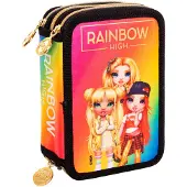 Astra Dreifach faltbares Federmäppchen mit Rainbow High Jumbo