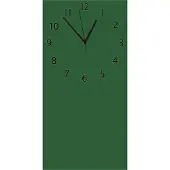 Wallario Design Wanduhr bedruckt, Größe 30 x 60 cm, Motiv: Dunkelgrün