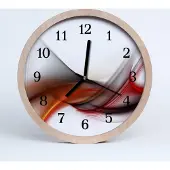 Tulup Holzuhr 30fi cm wanduhr - Kunst abstrakte Linien