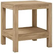 Syfax Badezimmer-Beistelltisch 45x35x45 cm Massivholz Teak