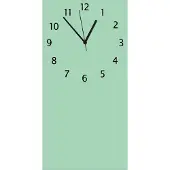 Wallario Design Wanduhr bedruckt, Größe 30 x 60 cm, Motiv: Pastellgrün