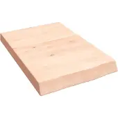 Syfax Waschtischplatte 40x60x(2-6) cm Massivholz Unbehandelt