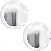 Eaxus 2x Beleuchteter LED Kosmetikspiegel Saugnapf | Schminkspiegel | 2er_LED_Lupe
