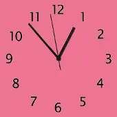 Wallario Design Wanduhr Pastellrot aus Echtglas, Größe 30 x 30 cm