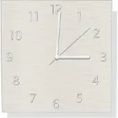 Wallario Design Wanduhr Beige aus Aluverbund, Größe 30 x 30 cm