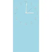 Wallario Design Wanduhr bedruckt, Größe 30 x 60 cm, Motiv: Pastellblau