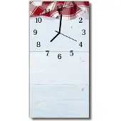 Tulup Glasuhr Wanduhr Küchenuhr Echt-Glas 30x60 Tisch Mehrfarbig
