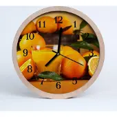 Tulup Holzuhr 20fi cm wanduhr - Orangen Obst
