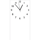 Wallario Design Wanduhr Weiß aus Echtglas, Größe 30 x 60 cm