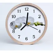 Tulup Holzuhr 20fi cm wanduhr - Orchidee Blumen