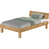 Erst-Holz Massivholzbett Einzelbett Doppelbett Eiche geölt Liegeflächengröße wählbar V-60.88-220