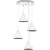 Light11 HOME Soho Hängelampe Weiss 4-Platte 14Cm E14