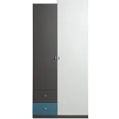 Masseno Drehtürenschrank FIUME 90/190/50cm -türig Weiß