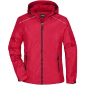 James & nicholson - "Rain" Jacke für Damen LT2575 (XXL) (Rot/Schwarz)
