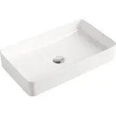 BEITZ & Walz AqvaCeramica Aufsatzbecken "SlimRim" o. Überl. 605 x 350 mm mattweiß
