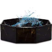 Sonstiges Badezimmer Waschbecken Arbeitsplatte Waschschüssel Schwarz Marmor; Oval
