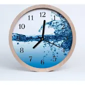 Tulup Holzuhr 20fi cm wanduhr - Wasser Küche