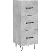 Syfax Sideboard Betongrau 34,5x34x90 cm Holzwerkstoff