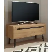 Furn.Design TV-Lowboard Ronson in Artisan Eiche und schwarz TV-Unterteil skandinavisch