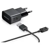 Samsung Original Ladegerät ETAU90EBE 2A + Datenkabel MicroUSB ECB-DU4EBE Black
