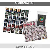 REWE EM 2020 + WM 2018 Sammelkarten - je 1 Komplettsatz GLITZER