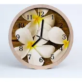 Tulup Holzuhr 20fi cm wanduhr - Blumen Blumen