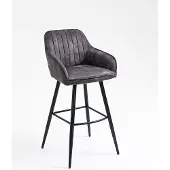 CasaDolce Barhocker BODIENO, 2-er set, Anthrazit, Metallgestell, pulverbeschichtet, 54x55x102 cm