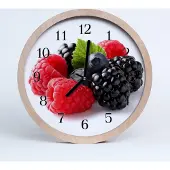 Tulup Holzuhr 20fi cm wanduhr - Blaubeeren