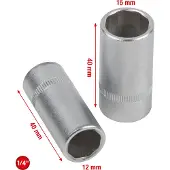 Ks Tools 550.1170, Steckschlüssel-Satz, 1/4", 2 Kopf/Köpfe, Chrom-Vanadium-Stahl, DIN 3120, ISO 1174, 116 g