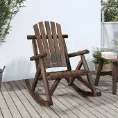The Living Store Garten-Schaukelstuhl 69x96x101 cm Massivholz Fichte