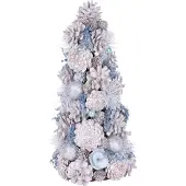 Magic Home Kleiner Baum MAGICHOME WEIHNACHTEN, dekoriert, creme, 47 cm