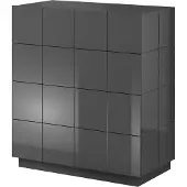Furniture24 Kommode Reja 4S Schubladenschrank Schlafzimmer Schubladenkommode 4 Schubkästen Hochglanz
