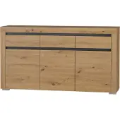 Furniture24 Sideboard 152 cm Arizona RRK-1 Kommode 3 türiger mit 3 Schubladen