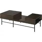 Furniture24 Couchtisch Piemonte PE-08 Kaffetisch 134x40x60 cm Sofatisch Wohnzimmertisch mit Schublade