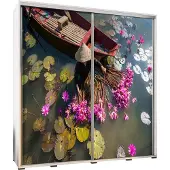 Furniture24 Schwebetürenschrank PENELOPA 205 Schrank Kleidereschrank mit Grafiken Vietnam