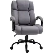 Kein Hersteller Bürostuhl, Schreibtischstuhl, Gaming-Stuhl, dick gepolstert, ergonomisch, Wippfunktion, 220 kg-Light Gray