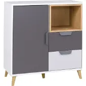 Furniture24 Kommode Schrank Joker 09 mit Tür und 2 Schubladen