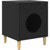 vidaXL Katzenhaus Schwarz 42,5 x 40 x 53 cm Holzwerkstoff