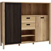 Furniture24 Kommode Jytana Jtnr332L Highboard Wohnzimmerschrank 150X130X40Cm