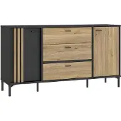 Furniture24 Sideboard Joakimis Jmxk231-M637 Kommode 160X86X42 Cm 3 Schubladen 2 Türen