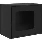 vidaXL Katzenhaus Schwarz 51 x 30 x 42,5 cm Holzwerkstoff