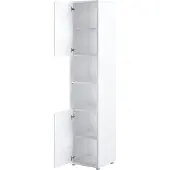 Furniture24 Beischrank Bed Concept Lenart BC8, Schrank, Hochschrank, 2 Türiger Weß matt