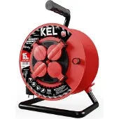 Enzo Kabelhaspel H05 3x1,5qmm 15m rood IP44 - 1167280