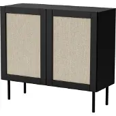 Furniture24 Kommode Juta Wohnzimmerschrank 100X90X40 Cm Schränkchen 2 Türen Schrank