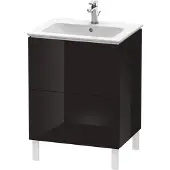 Duravit Waschtischunterschrank L-Cube 62x48,1cm, sw hgl, 2 Auszüge, stehend